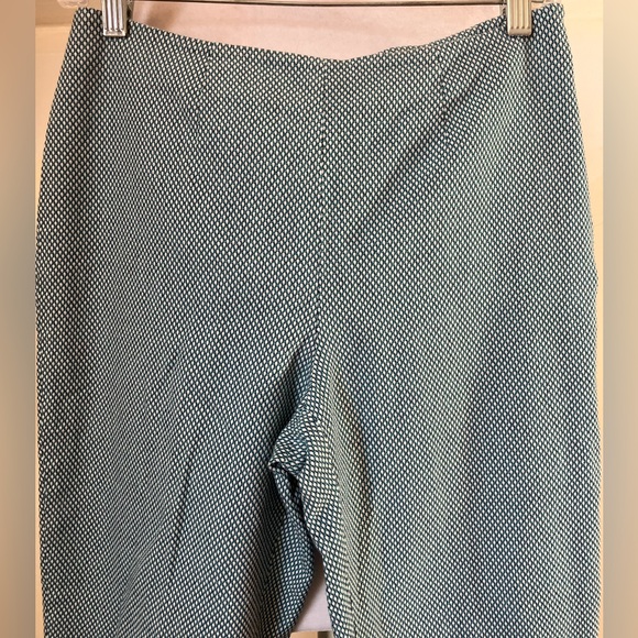 Piazza Sempione Audrey Blue Micro Print Capri Pants size IT 44 US 8 - Picture 3 of 10